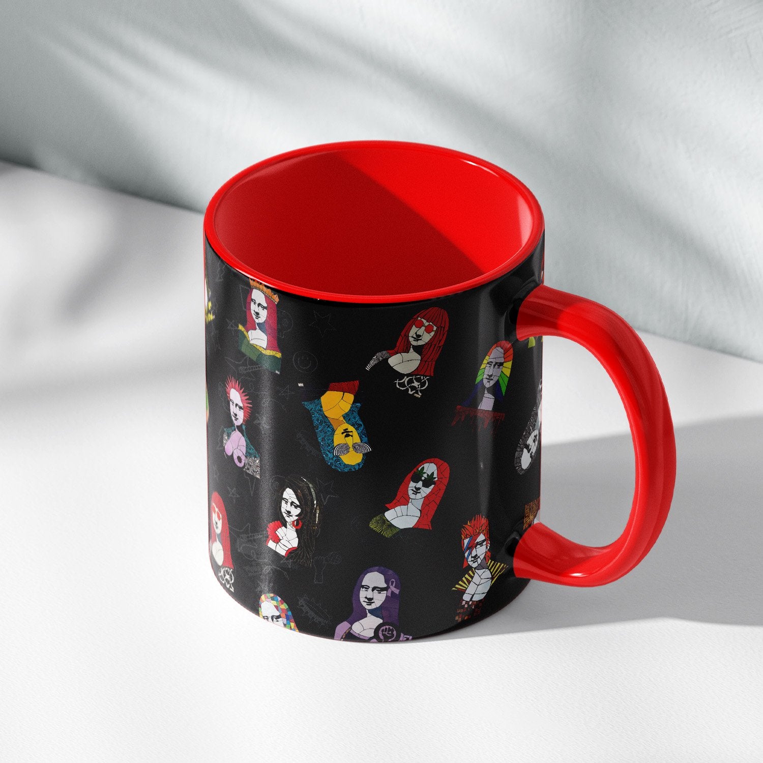 Caneca Rock ‘n’ Roll Preto e Vermelho