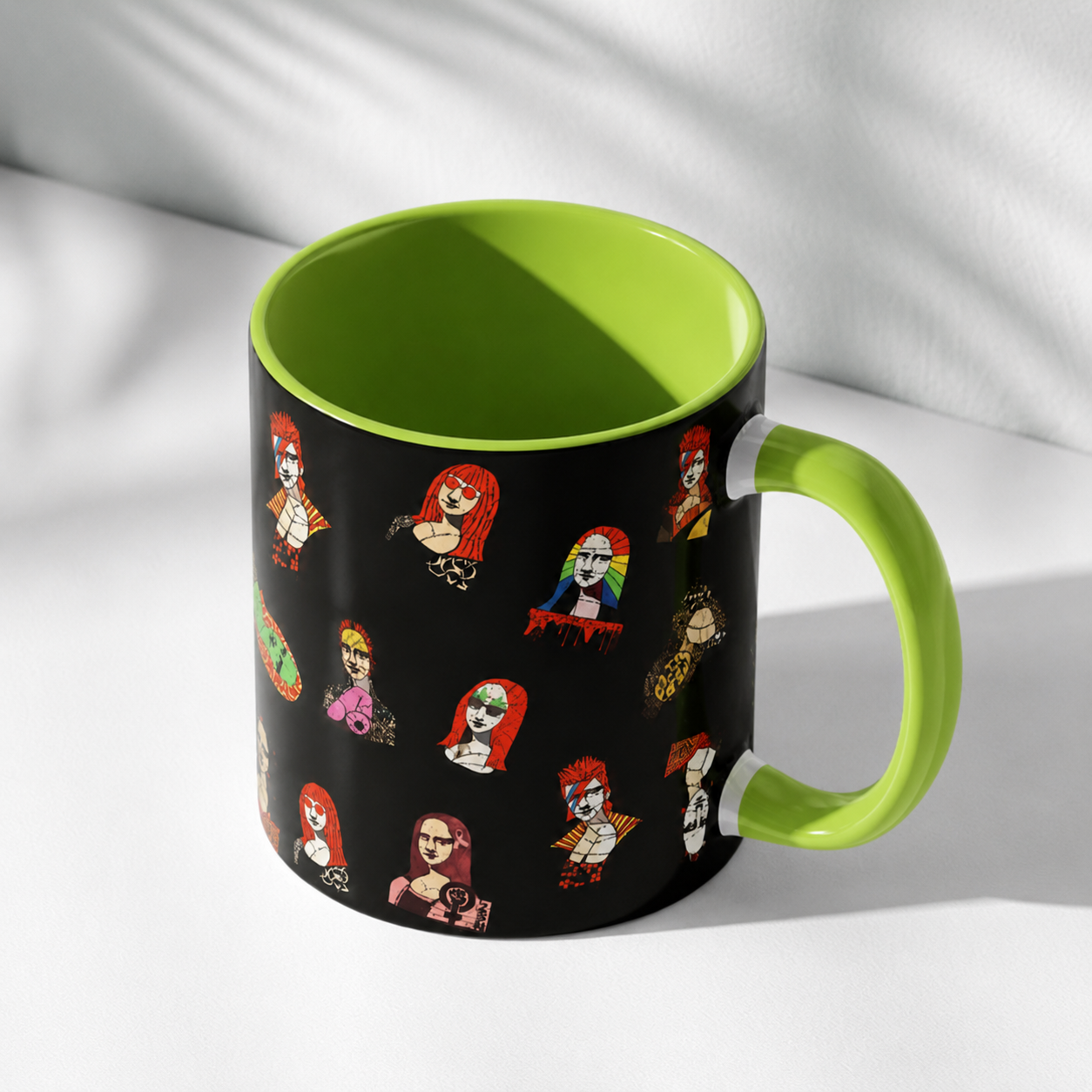 Caneca Colors Verde e Preto