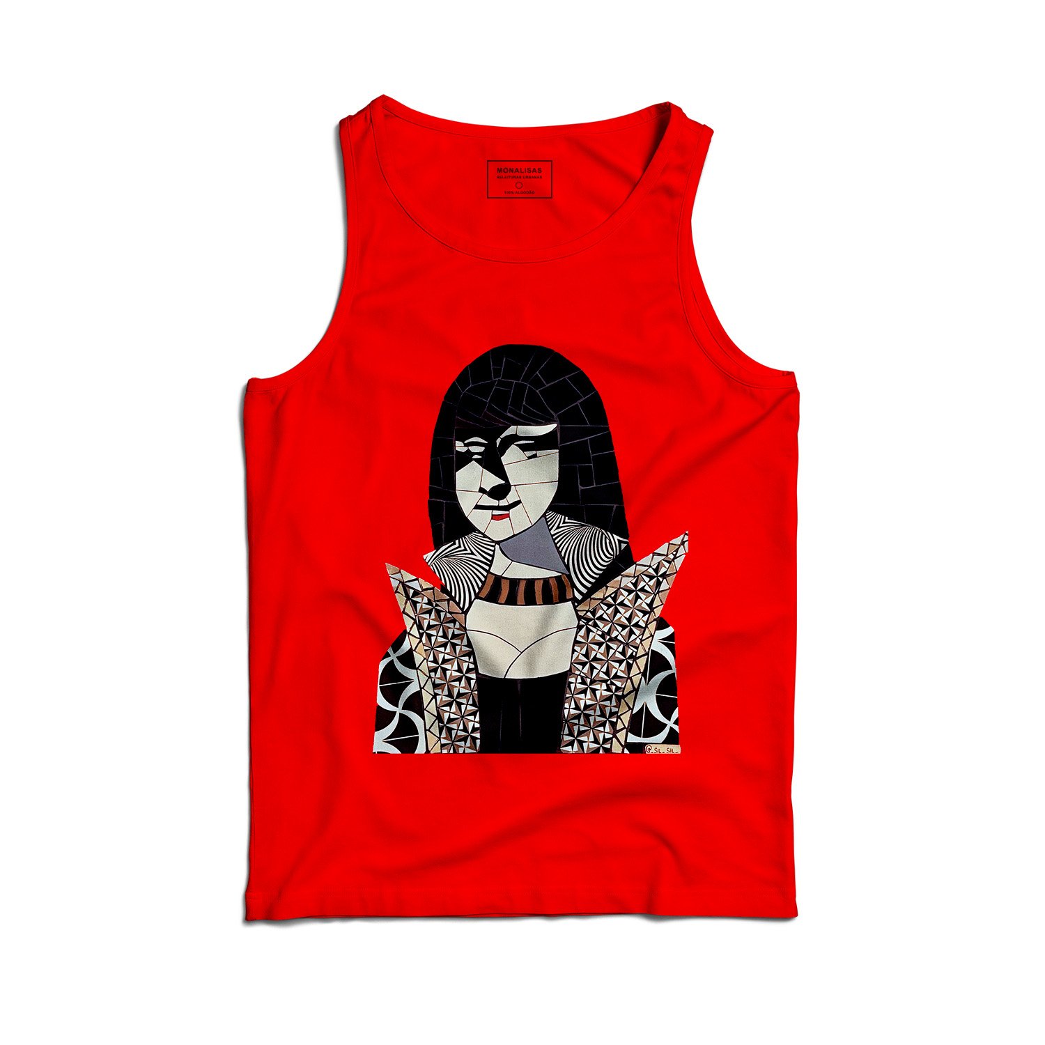 Camiseta Regata Kiss Mona Vermelha