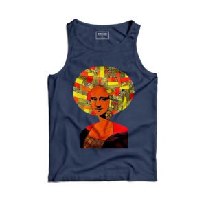 Camiseta Regata Mona Gold Power Azul Marinho