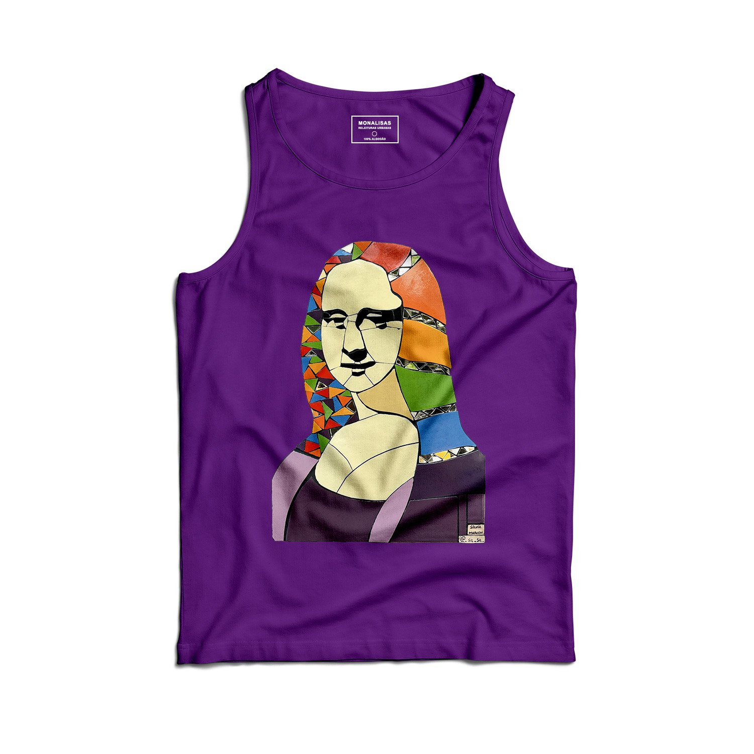 Camiseta Regata Rainbow Mona Roxo