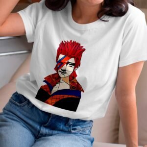 Camiseta Monalisando Mona Bowie IV Branco 1