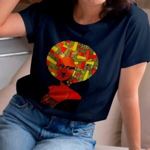 Camiseta Monalisando Mona Gold Power Azul Escuro 1