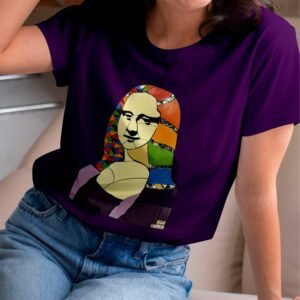Camiseta Monalisando Rainbow Mona Roxo 1