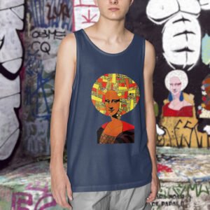 Camiseta Regata Mona Gold Power Azul Marinho