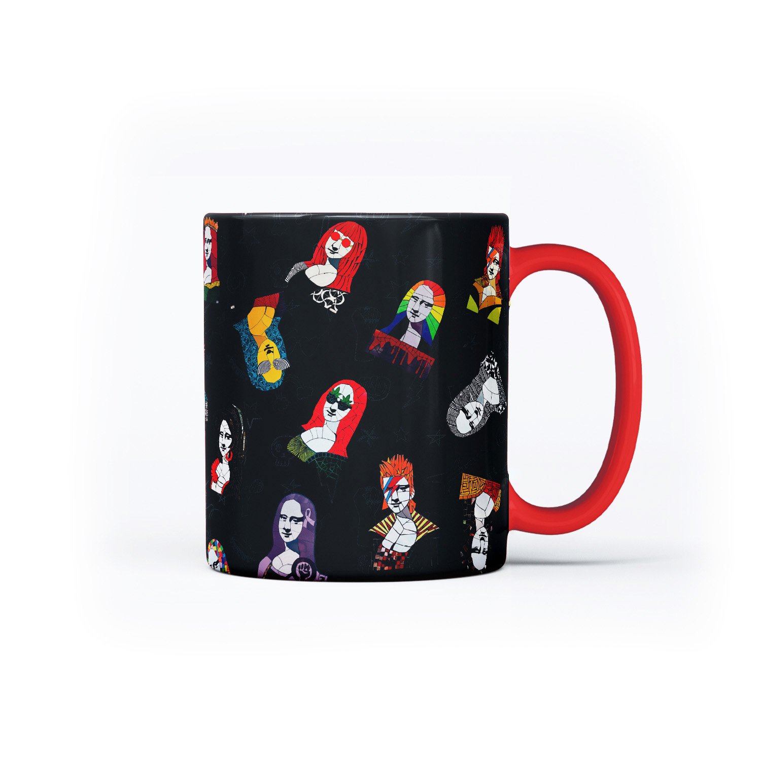 Caneca Rock n Roll Preto Vermelho